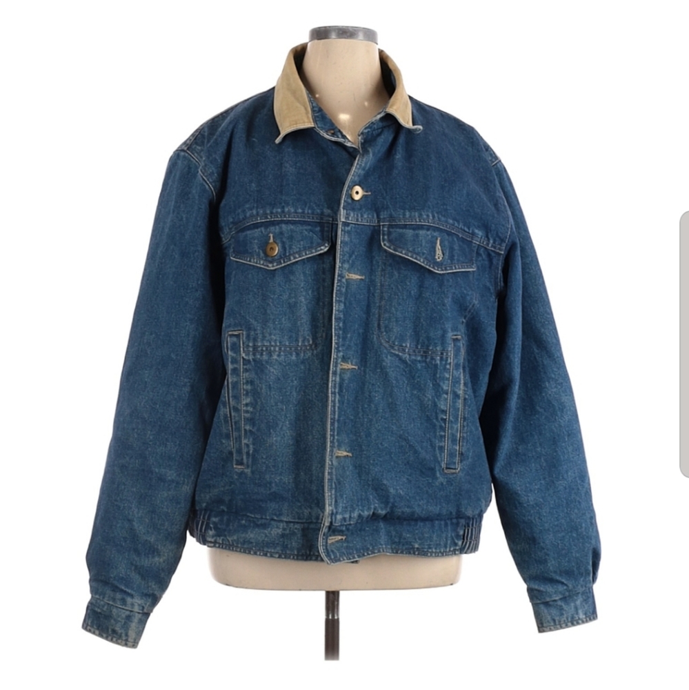 Eddie Bauer Denim Corduroy Wool Jacket